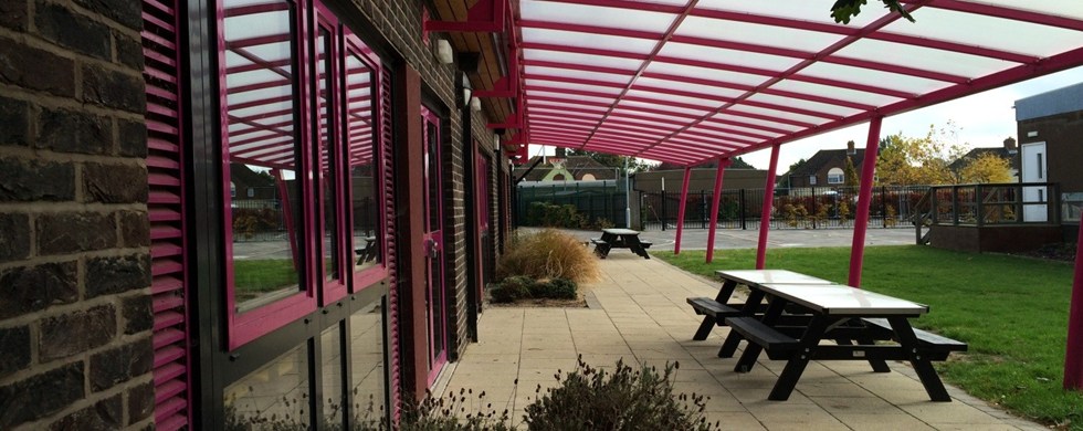 Sheltered seating area 