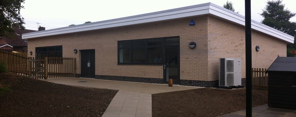 The new single storey teaching block